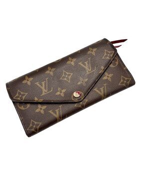 Louis Vuitton Brown/Fuchsia Josephine Monogram Canvas Envelope Wallet Damaged